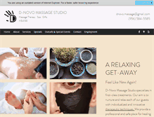 Tablet Screenshot of dnovo-massage.com